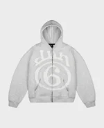 GREY 6STARS PATCH ZIP