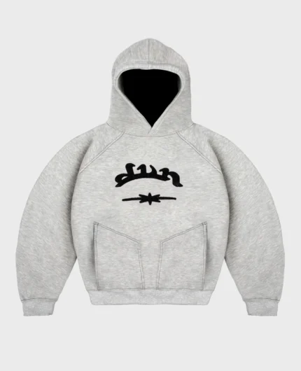 MOTTLED GREY SHARP HOODIE
