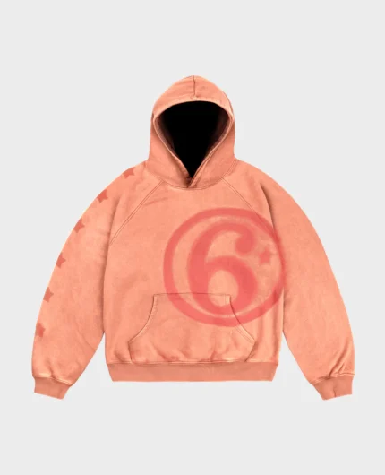 RED SUNWASHED HOODIE