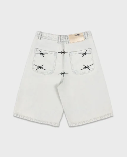 WHITE DENIM JORT